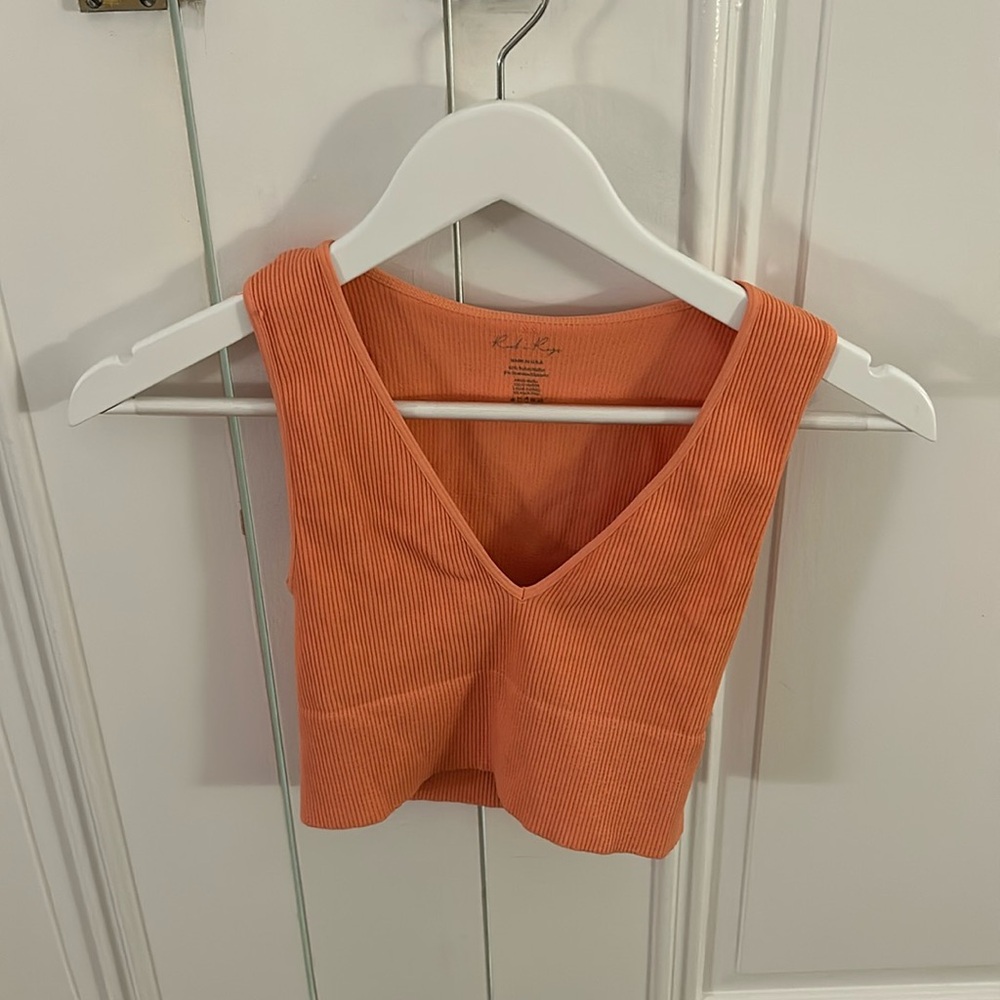 Rock N Rags Coral Crop Top